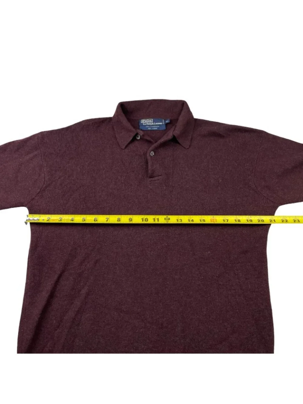 VTG Polo Ralph Lauren Men's 100% Cashmere Polo Sweater Purple • Size 40 | Medium